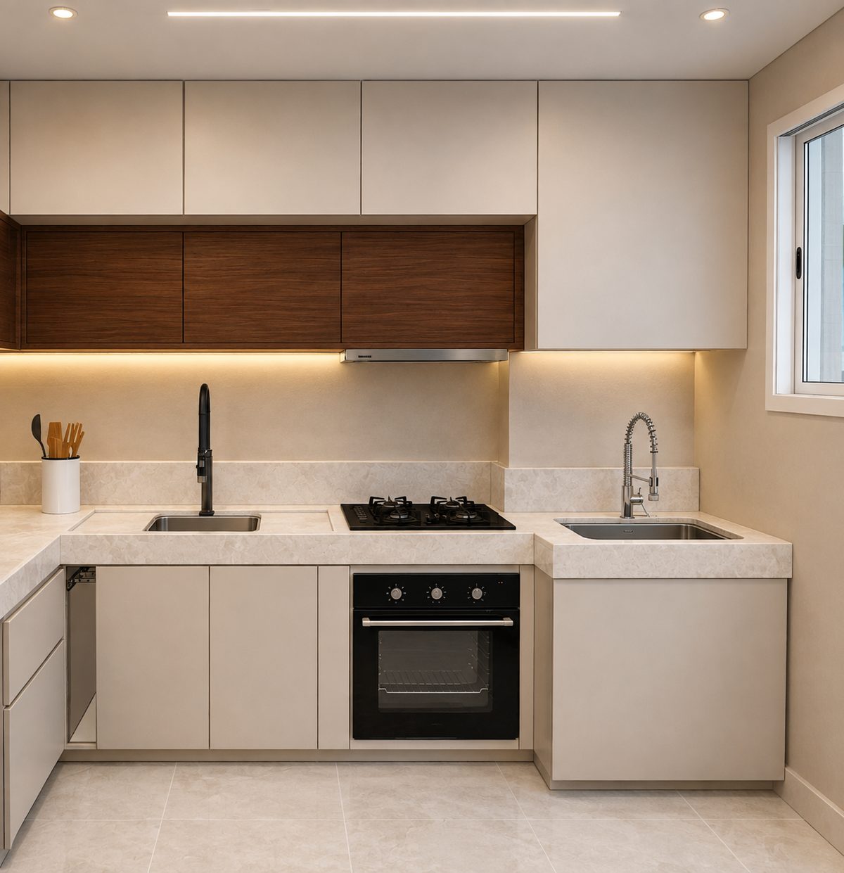 AL 272 — bancada da cozinha com cooktop e forno